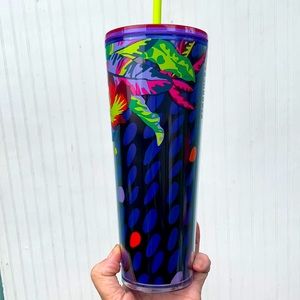 Starbucks Floral Tumbler 24 oz purple Venti